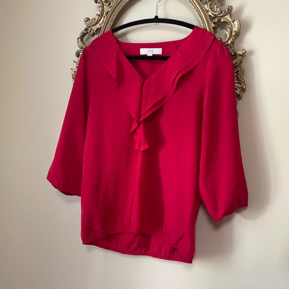 Ann Taylor Loft red top